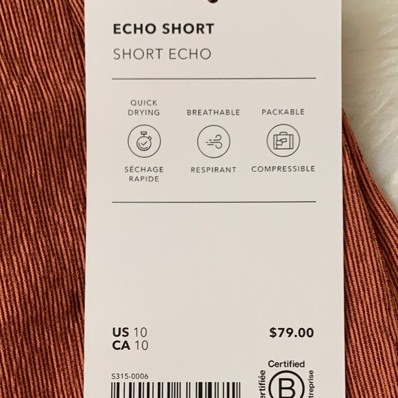 ATHLETA Echo Short in Burnt Orange Sz - Picture 2 of 4